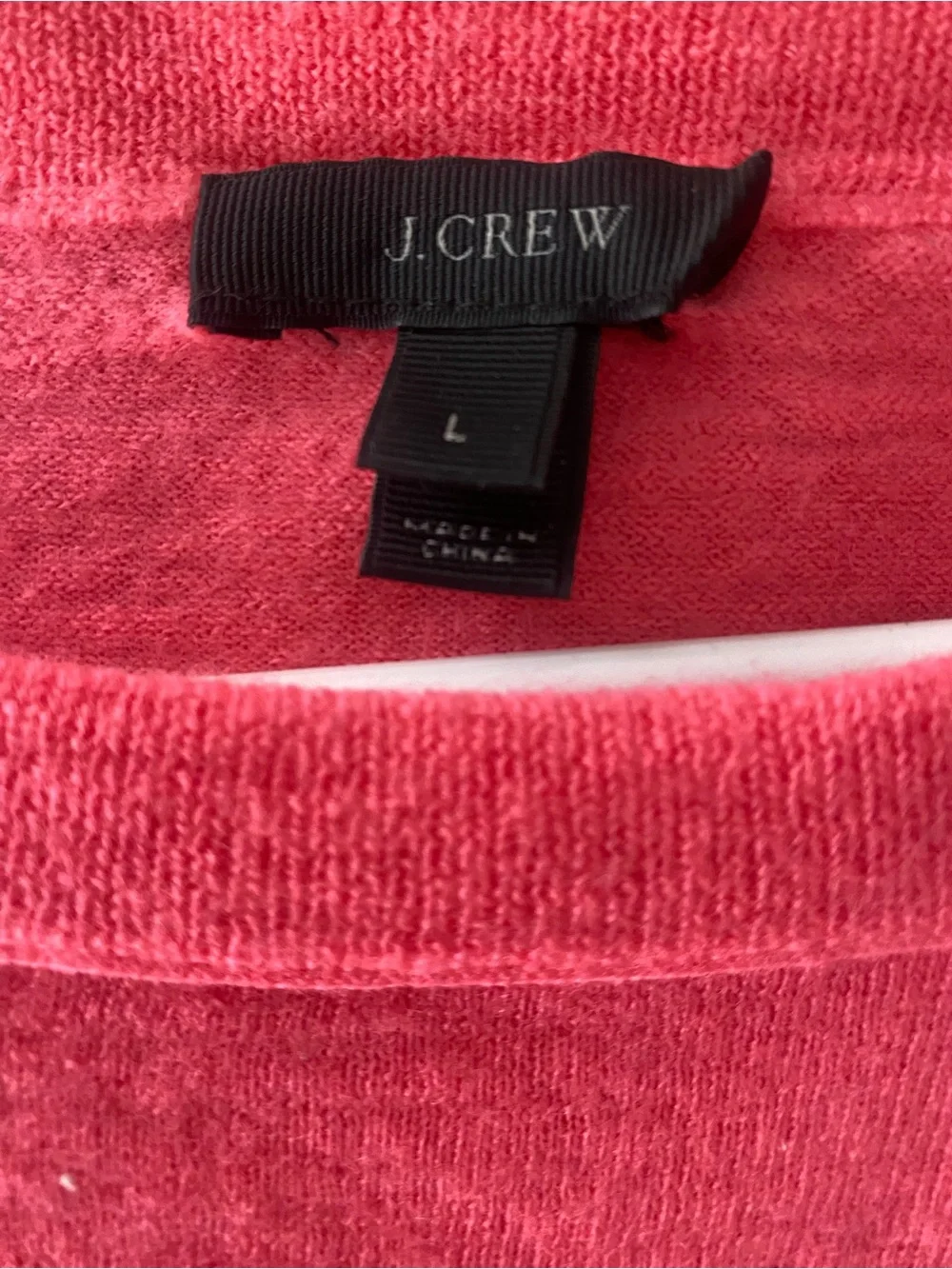J. Crew Women's Coral Pink Crewneck Sweater